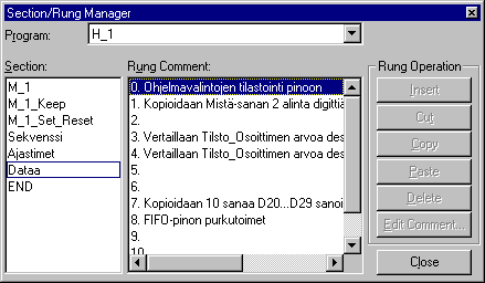 Bitit ja sana-arvot tulevat omiiin ikkunoihinsa. Luettua dataa tarkastellaan halutussa zoomissa.datan voi myös viedä csv-tiedostoon (File/Export) tai myös ajaa CX-Simulaattorissa. 15.