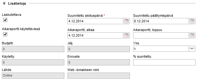 Lisätietoja Lisätietoja-osio sisältää tietoja, jotka liittyvät ennusteisiin ja raportointiin. Monilta osin Tapaus on samanlainen kuin projektisuunnitelman tehtävä.