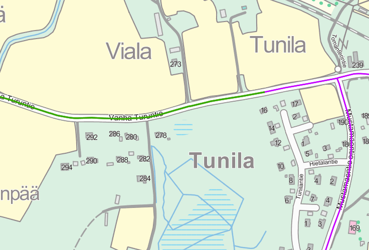 vuorokausiliikenne tieosuudella on noin 700 ajoneuvoa/vuorokausi (Liikennevirasto, 2015), ja kevyen liikenteen liikkujia on vähäinen määrä.