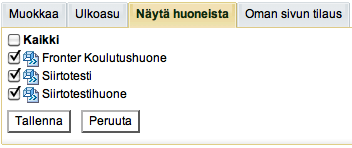 Alueiden työkalut Valitse alueille haluamasi työkalut. Lisää työkaluja -linkistä saat tarkasteltua kaikkia tarjolla olevia työkaluja.