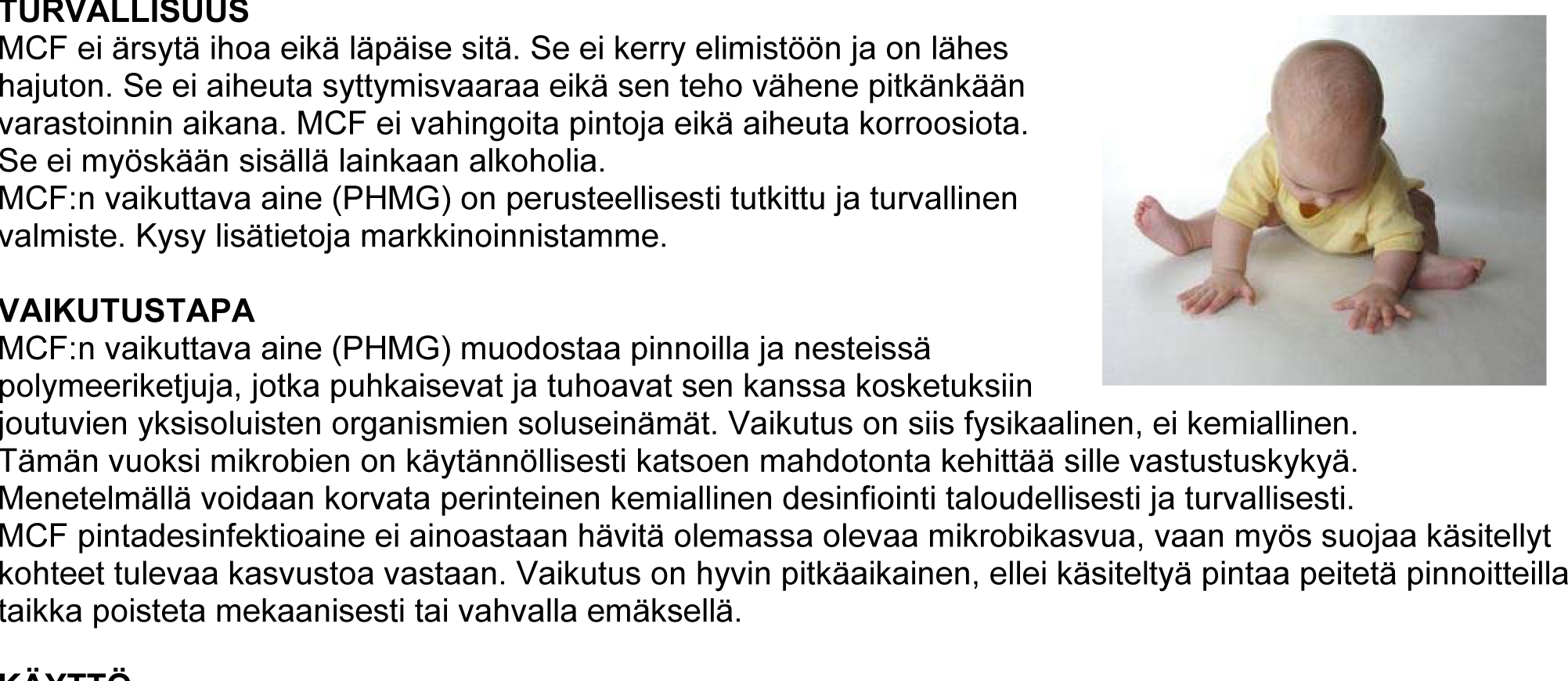 Esimerkkejä biohajoamattoman, hengitystoksisen,