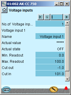 Konfigurointi - jatkoa Erillisten jännitetoimintojen asetukset 1. Mene konfigurointivalikkoon 2. Valitse General voltage inputs (yleiset jännitesyötöt) 3.
