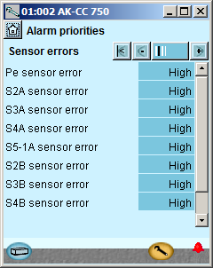 Konfigurointi - jatkoa Aseta hälytysten prioriteetit 1. Mene konfigurointivalikkoon 2. Valitse Alarm priorities (hälytysten prioriteetit) Erittäin moniin toimintoihin liittyy hälytys.