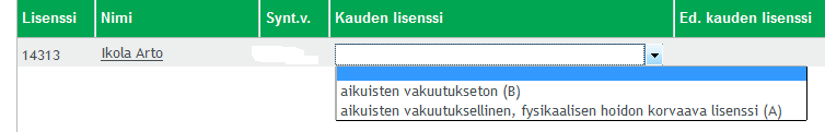 4 Valitse Kauden lisenssi valikosta Paina Lunasta lisenssi painiketta, jotta pääset verkkomaksamiseen Paina Siirry verkkomaksamiseen painiketta jatkaaksesi eteenpäin >