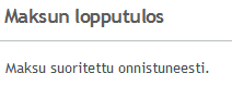 Valitse pankki Valitse maksutapa kohdan alapuolelta esim.