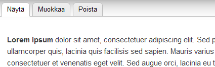 YLLÄPITO-OHJE Sivu 2/10 Sisällön muokkaus ja lisäys sivulta SISÄLLÖN MUOKKAUS Valitse valikosta sivu, jonka tekstisisältöä haluat muokata.