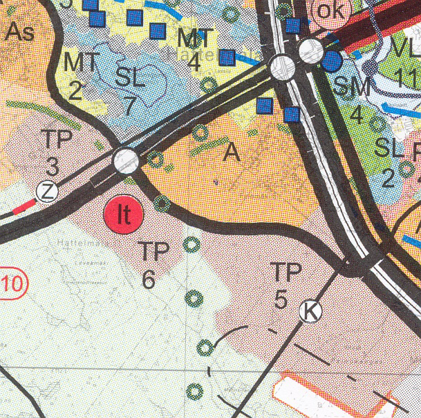 Maaakuntakaava Valtioneuvoston 28.9.2006 vahvistamassa Kanta-Hämeen maakuntakaavassa suunnittelualue sijoittuu työpaikka-alueiden (TP) väliselle metsävyöhykkeelle. Alueen läpi kulkee ulkoilureitti.