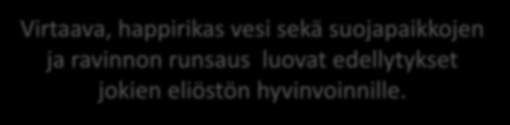 kalojen, vapaa liikkuminen uoman tulviminen rantavyöhykkeen monimuotoinen kasvillisuus