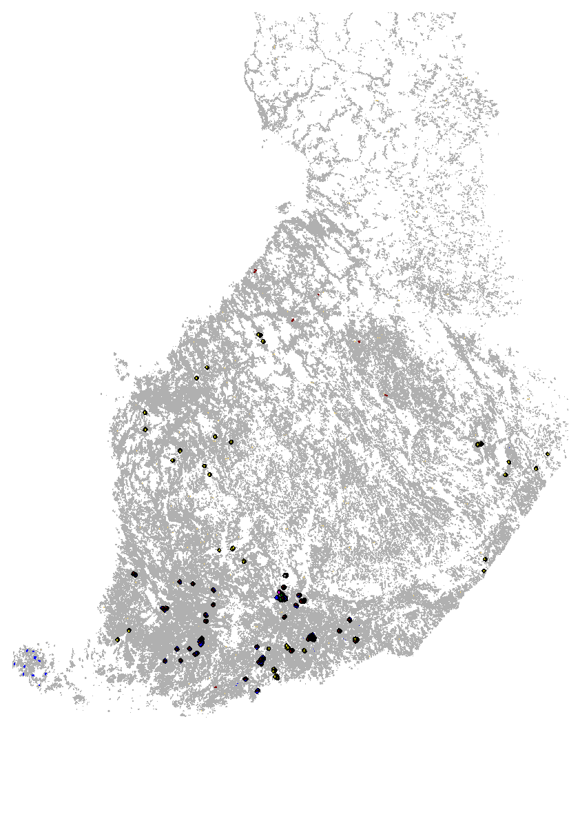 Haapavesi, Piipsanneva 123 ha Yhteensä 1678 hehtaaria 4 7 6 3 2 Vuosien 2000 13 laskenta-alueita Vuoden 2016 laskenta-alueet 1 5 OPAL-tila + naapureita Muita