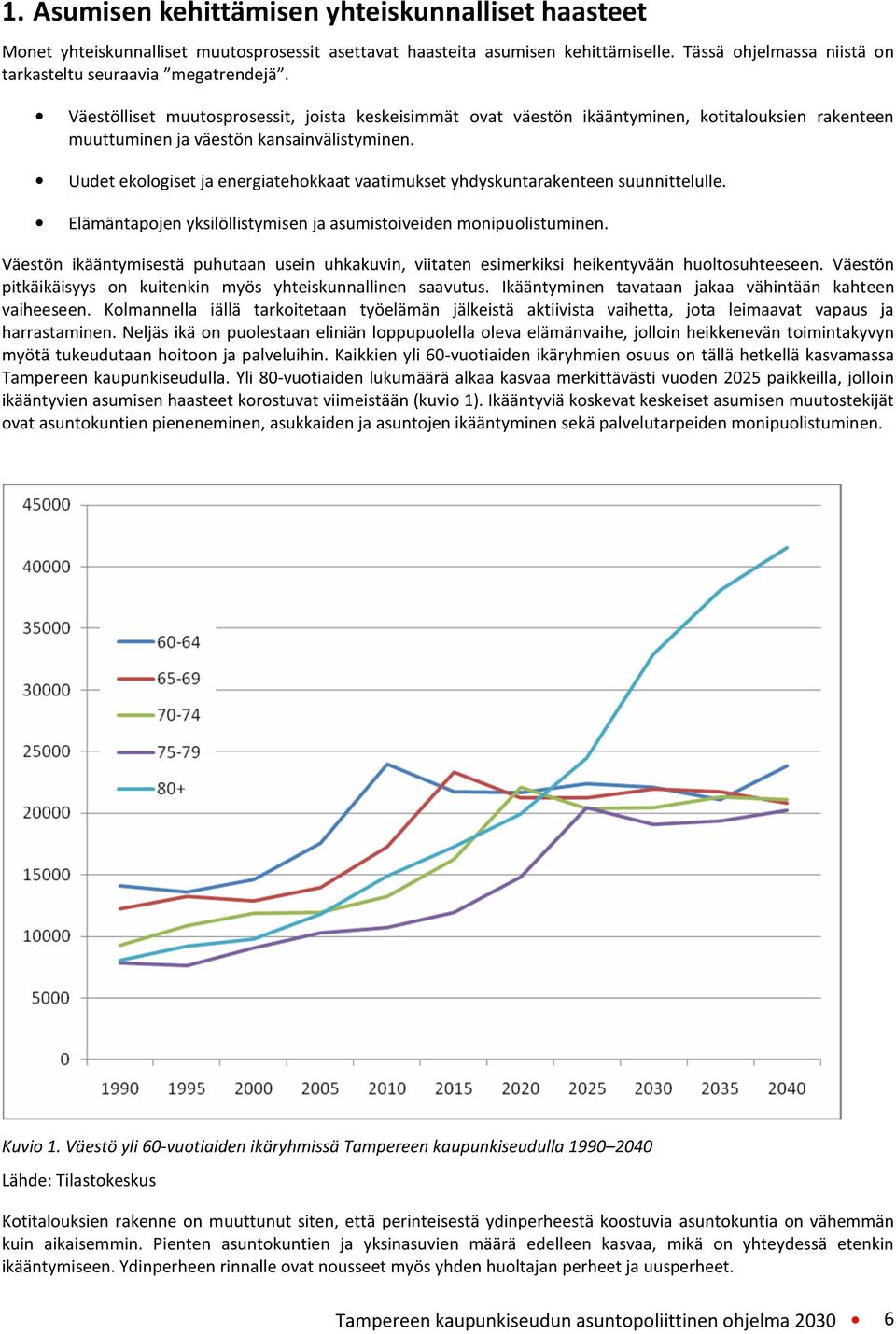 Uudet ekologiset ja energiatehokkaat vaatimukset yhdyskuntarakenteen suunnittelulle. Elämäntapojen yksilöllistymisen ja asumistoiveiden monipuolistuminen.