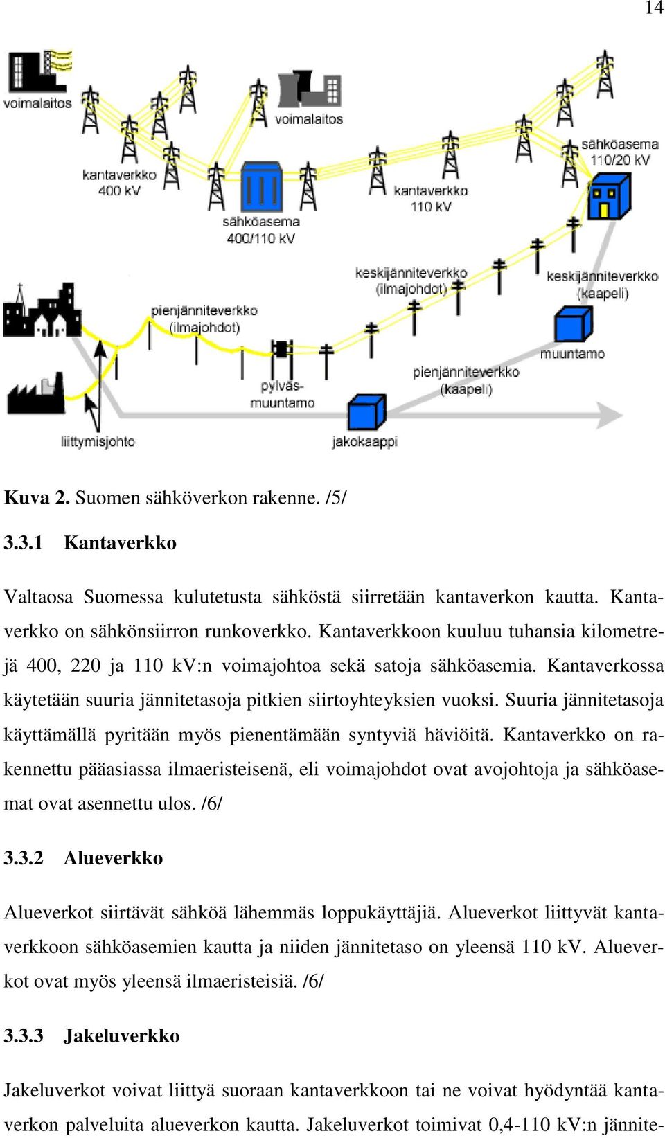Suuria jännitetasoja käyttämällä pyritään myös pienentämään syntyviä häviöitä. Kantaverkko on rakennettu pääasiassa ilmaeristeisenä, eli voimajohdot ovat avojohtoja ja sähköasemat ovat asennettu ulos.