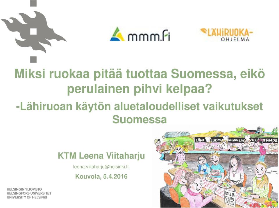 -Lähiruoan käytön aluetaloudelliset vaikutukset