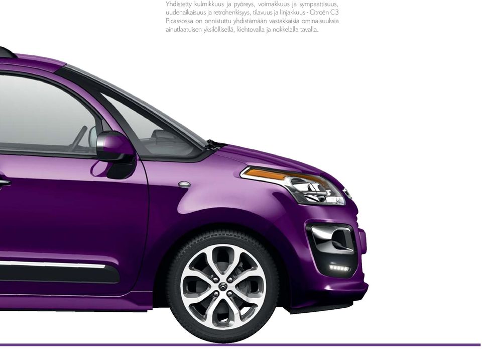 Citroën C3 Picassossa on onnistuttu yhdistämään vastakkaisia