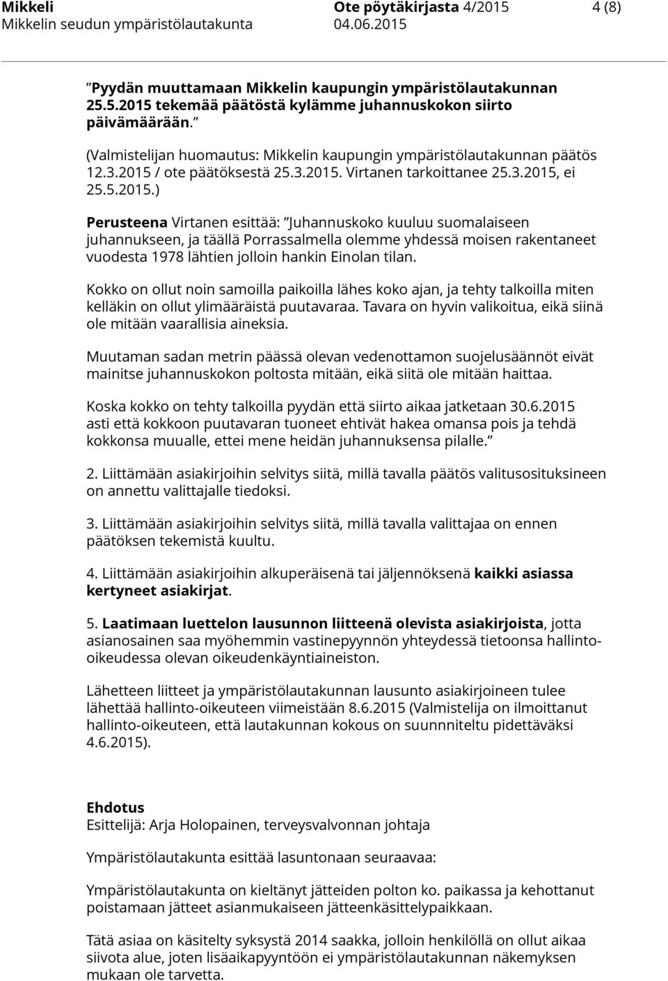 / ote päätöksestä 25.3.2015.