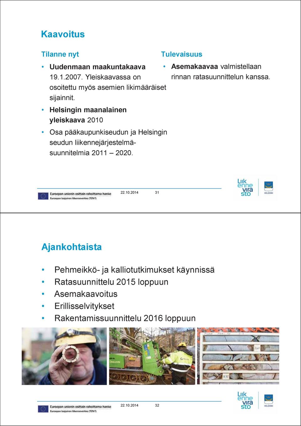 Helsingin maanalainen yleiskaava 2010 Osa pääkaupunkiseudun ja Helsingin seudun liikennejärjestelmäsuunnitelmia 2011 2020. 22.