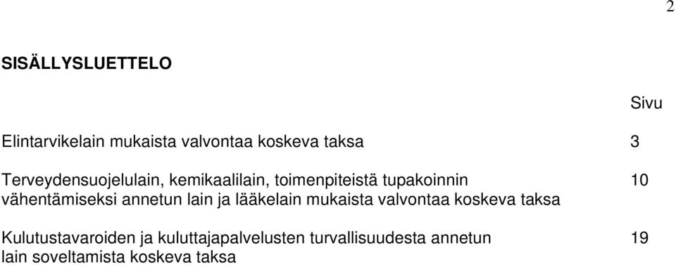 annetun lain ja lääkelain mukaista valvontaa koskeva taksa Kulutustavaroiden ja