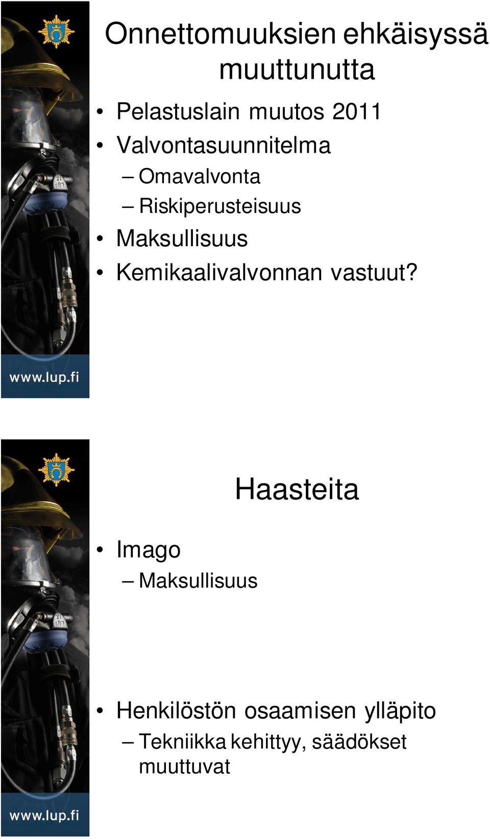 Maksullisuus Kemikaalivalvonnan vastuut?