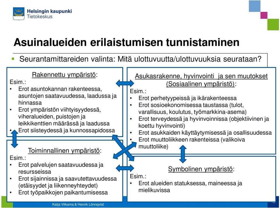 kunnossapidossa Toiminnallinen ympäristö: Esim.