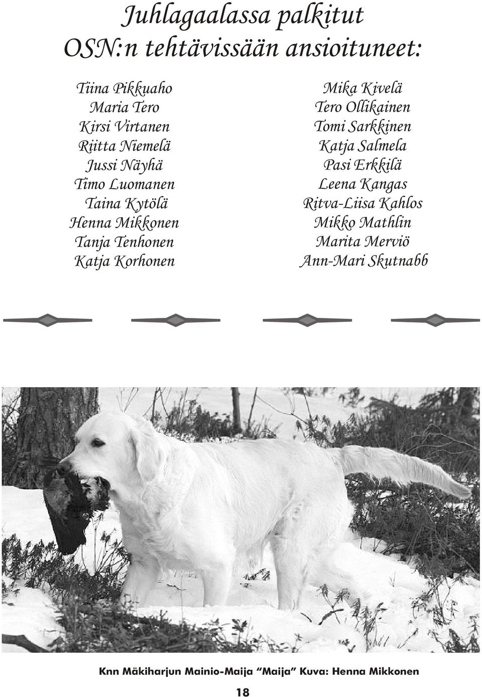 Mika Kivelä Tero Ollikainen Tomi Sarkkinen Katja Salmela Pasi Erkkilä Leena Kangas Ritva-Liisa