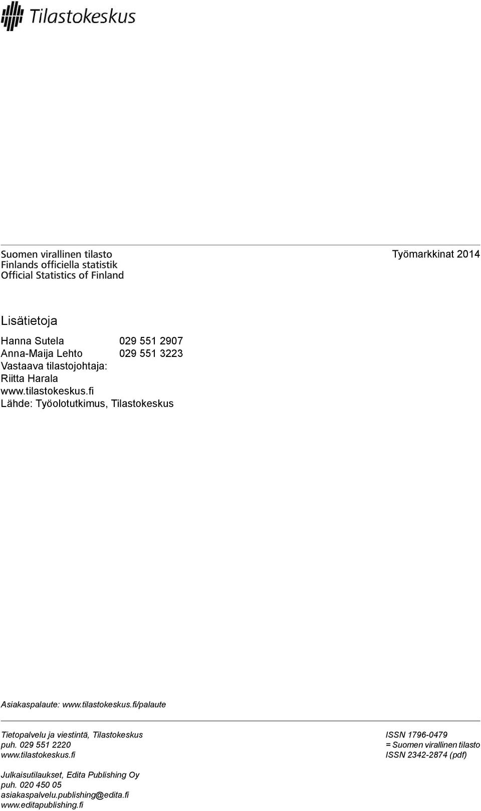 029 551 2220 www.tilastokeskus.