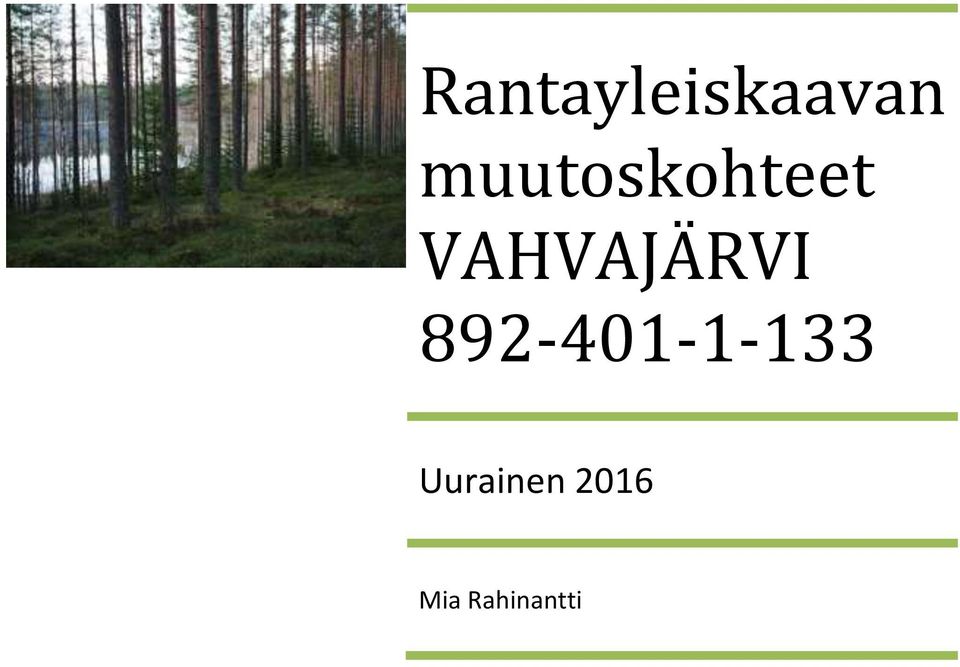 VAHVAJÄRVI