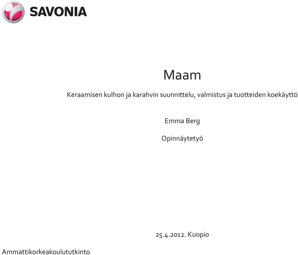 koekäyttö Emma Berg Opinnäytetyö