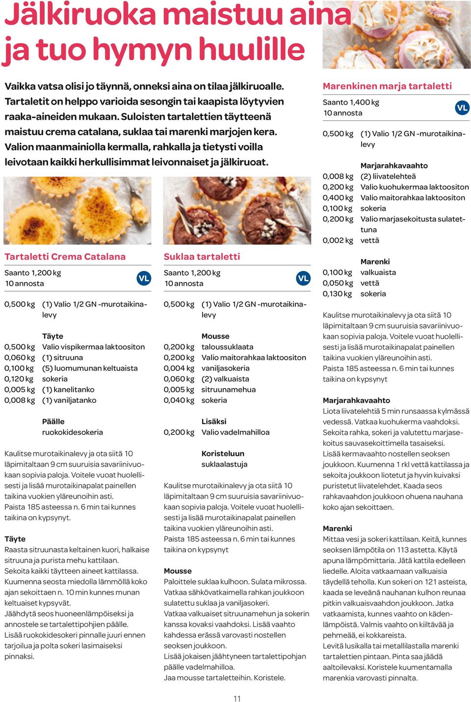 Valion maanmainiolla kermalla, rahkalla ja tietysti voilla leivotaan kaikki herkullisimmat leivonnaiset ja jälkiruoat.