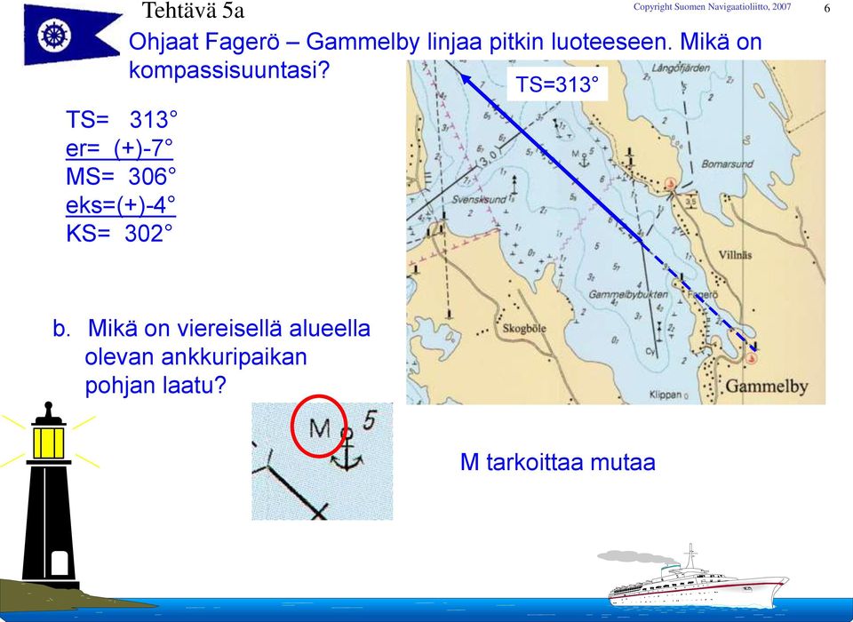 Mikä on kompassisuuntasi? TS=313 6 b.