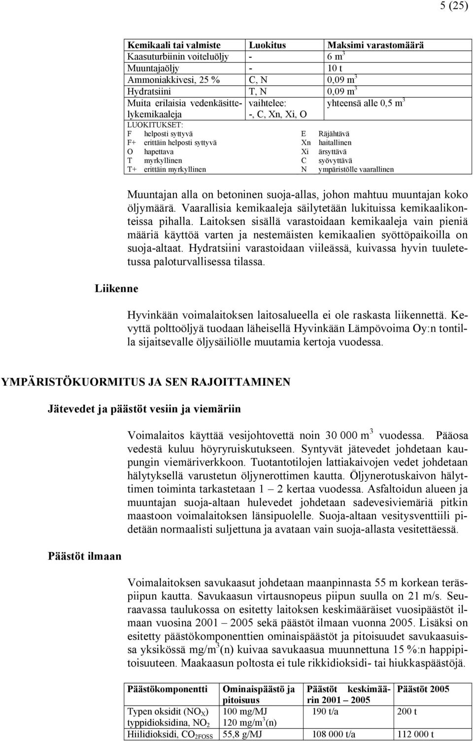 Räjähtävä haitallinen ärsyttävä syövyttävä ympäristölle vaarallinen Muuntajan alla on betoninen suoja allas, johon mahtuu muuntajan koko öljymäärä.
