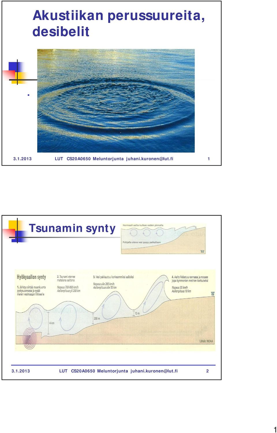 kuronen@lut.fi 1 Tsunamin synty 3.1.kuronen@lut.fi 2 1