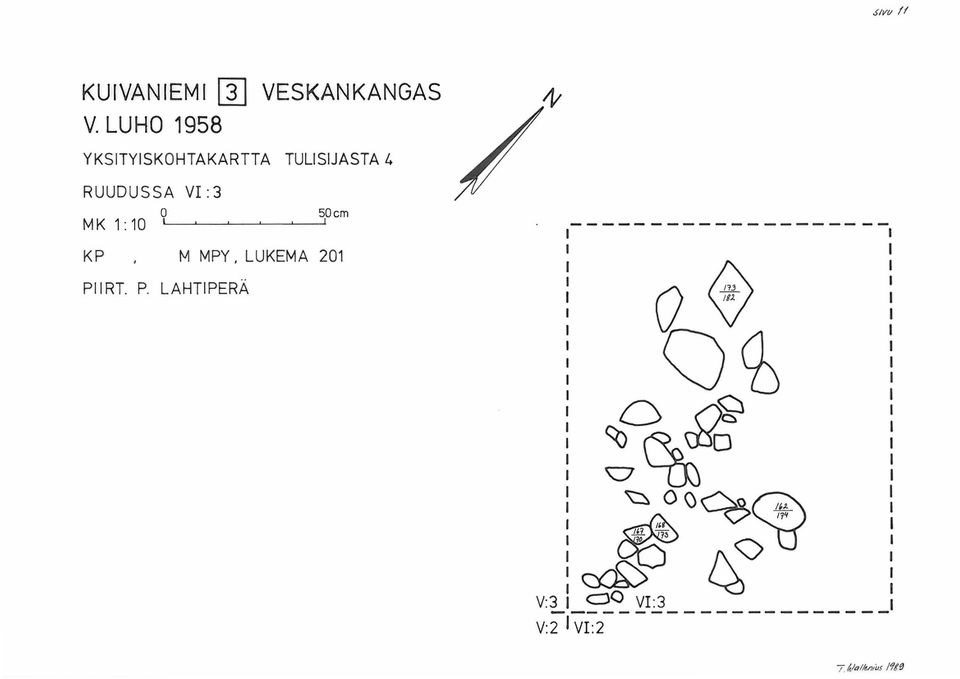 0 50cm K P M MPY, LUKEMA 20 PIIRT. P. LAHTIPERÄ Q V ~ ()~ c:oo ~ Q~o ~,.