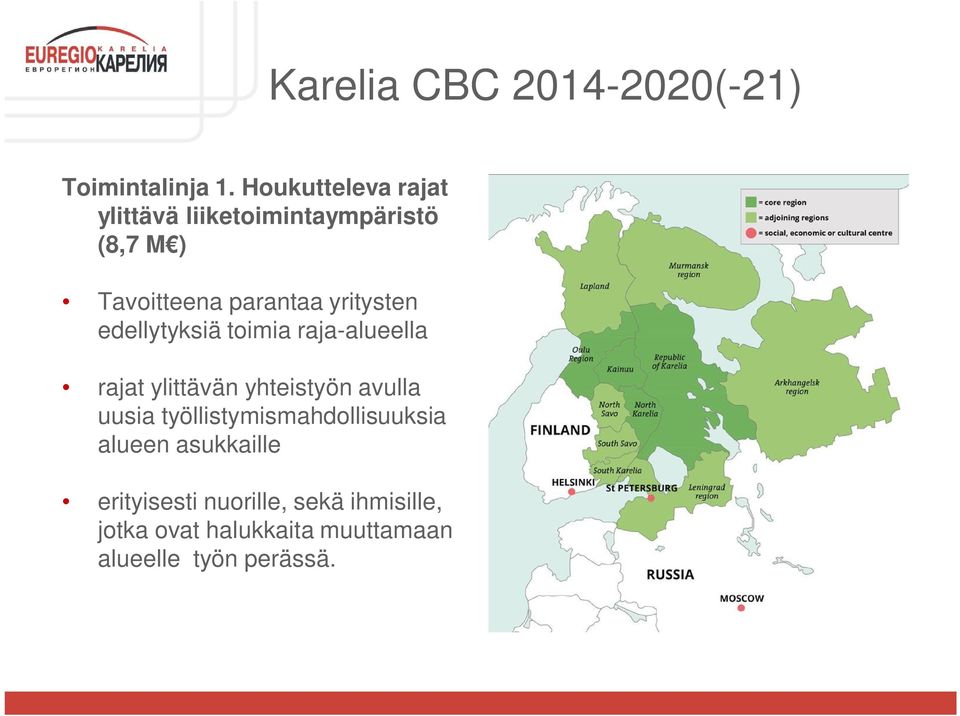 yritysten edellytyksiä toimia raja-alueella rajat ylittävän yhteistyön avulla uusia