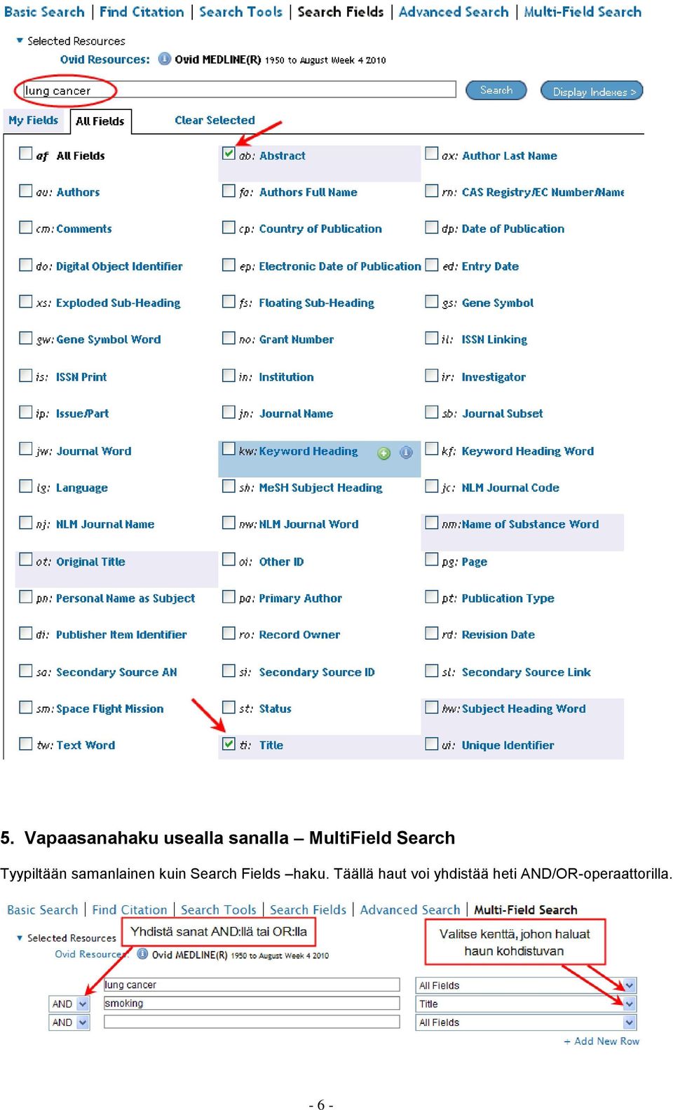 samanlainen kuin Search Fields haku.