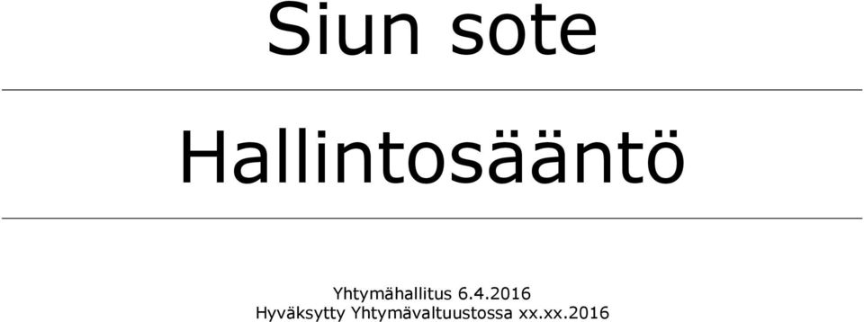 Yhtymähallitus 6.4.