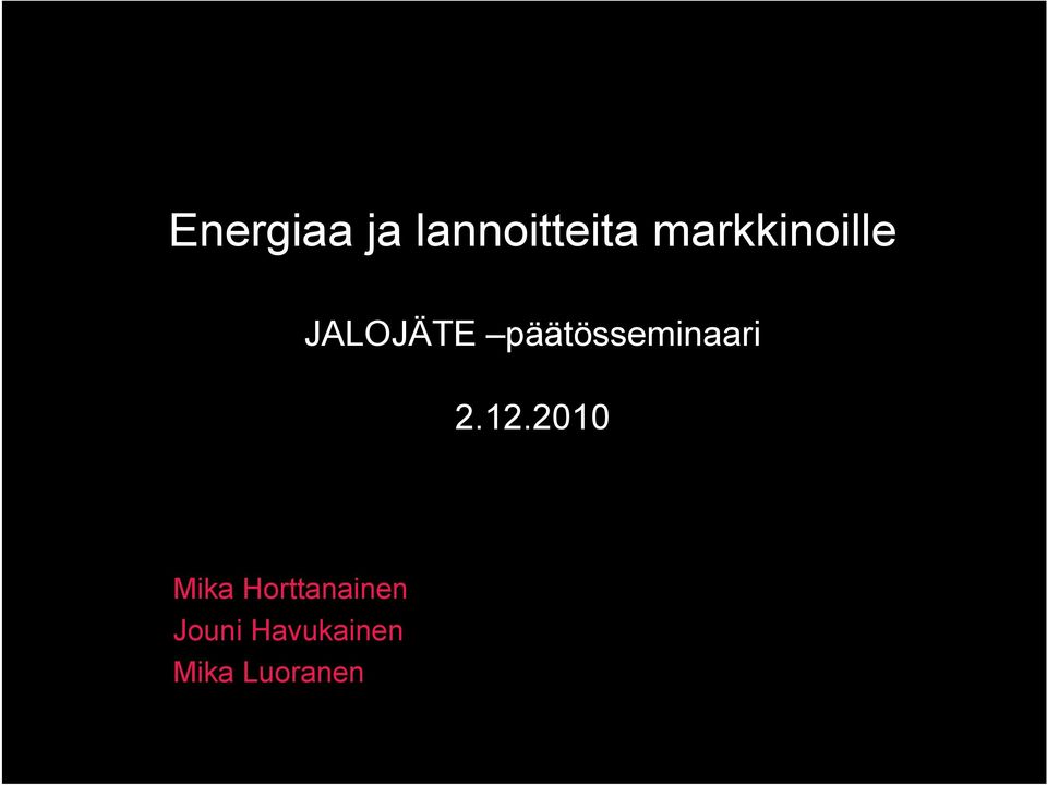 päätösseminaari 2.12.