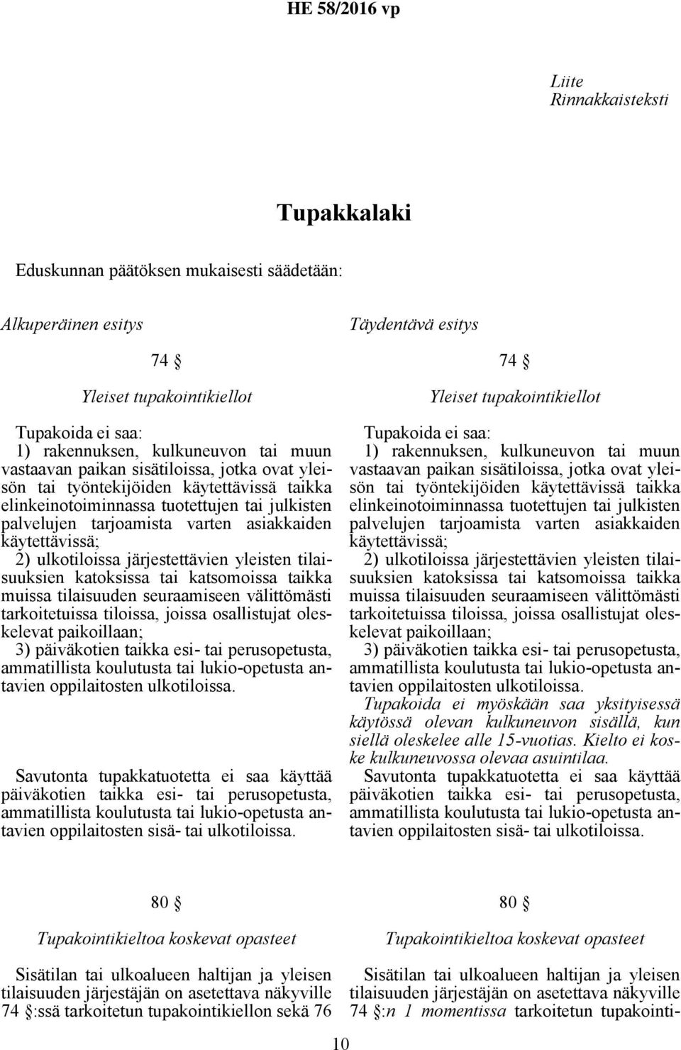 ulkotiloissa järjestettävien yleisten tilaisuuksien katoksissa tai katsomoissa taikka muissa tilaisuuden seuraamiseen välittömästi tarkoitetuissa tiloissa, joissa osallistujat oleskelevat