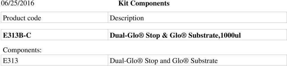 Description Dual-Glo Stop & Glo