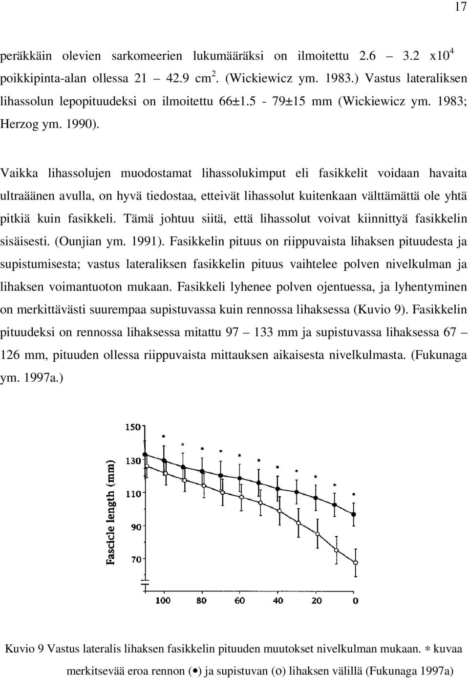 Vaikka lihassolujen muodostamat lihassolukimput eli fasikkelit voidaan havaita ultraäänen avulla, on hyvä tiedostaa, etteivät lihassolut kuitenkaan välttämättä ole yhtä pitkiä kuin fasikkeli.