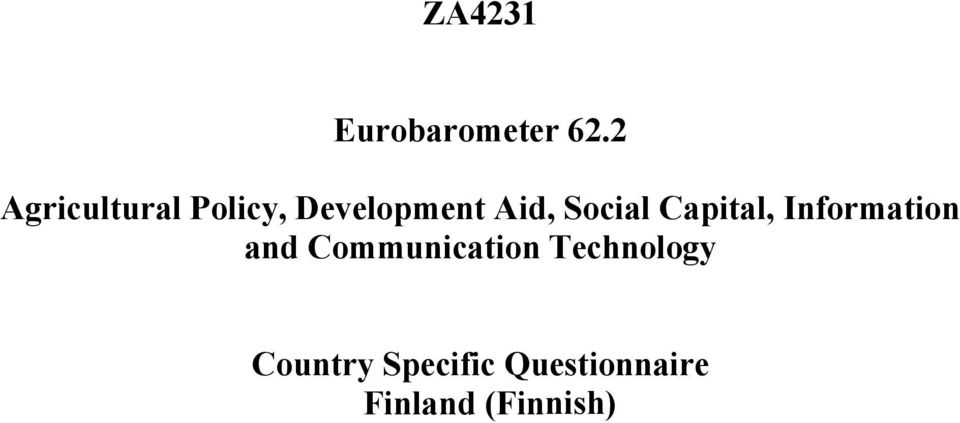 Social Capital, Information and