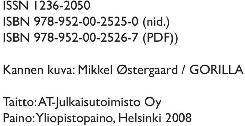 Mikkel Østergaard / GORILLA Taitto: