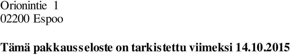 pakkausseloste on