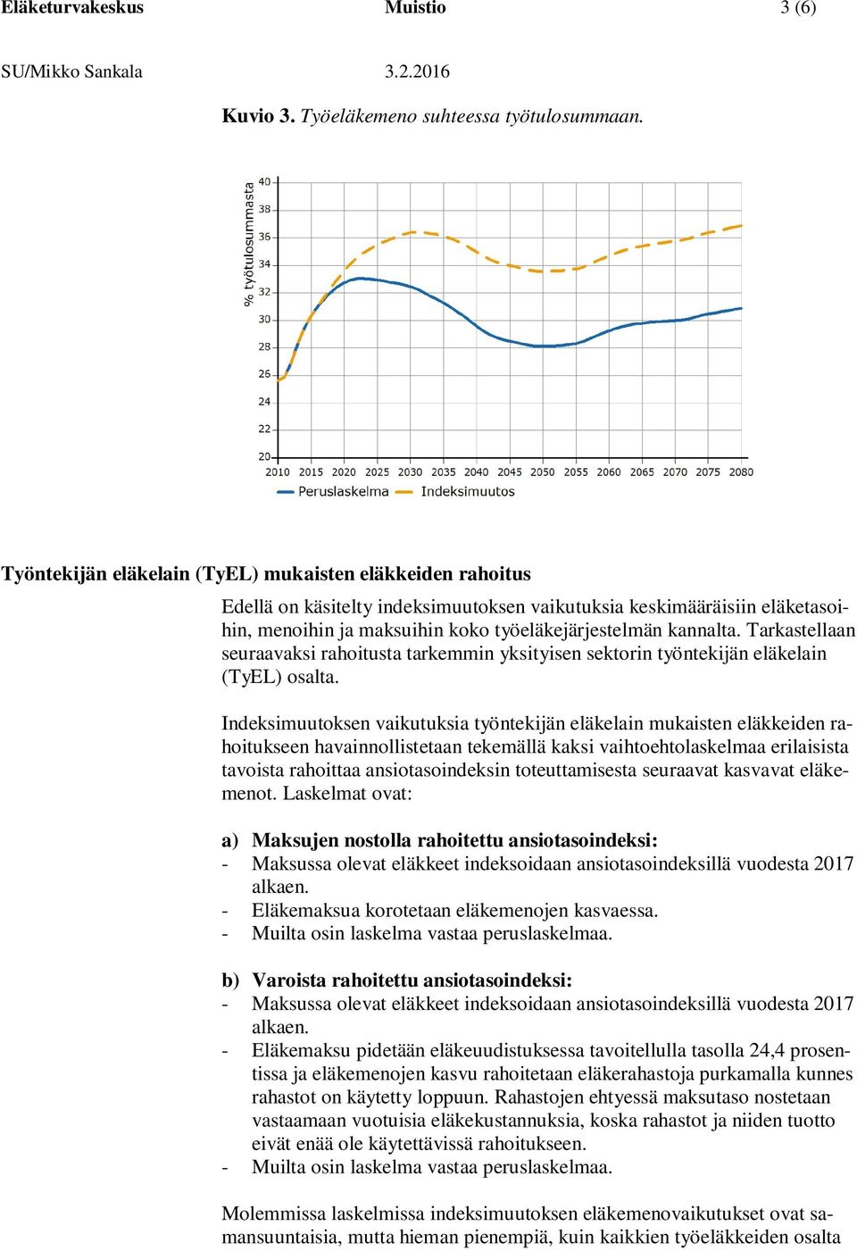 Tarkastellaan seuraavaksi rahoitusta tarkemmin yksityisen sektorin työntekijän eläkelain (TyEL) osalta.