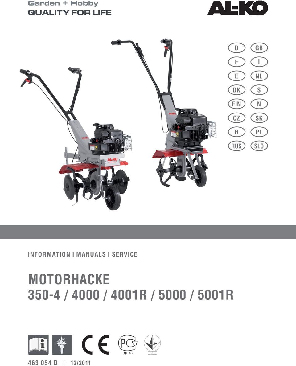 Information I Manuals I service Motorhacke
