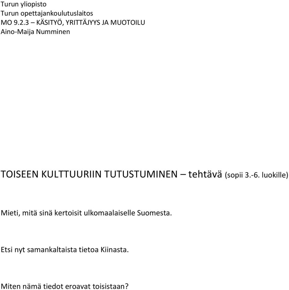 ulkomaalaiselle Suomesta.