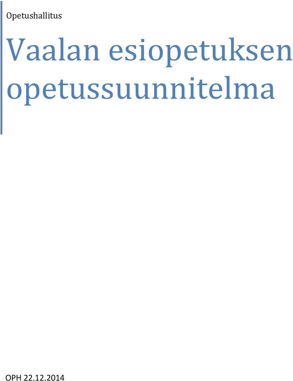 esiopetuksen