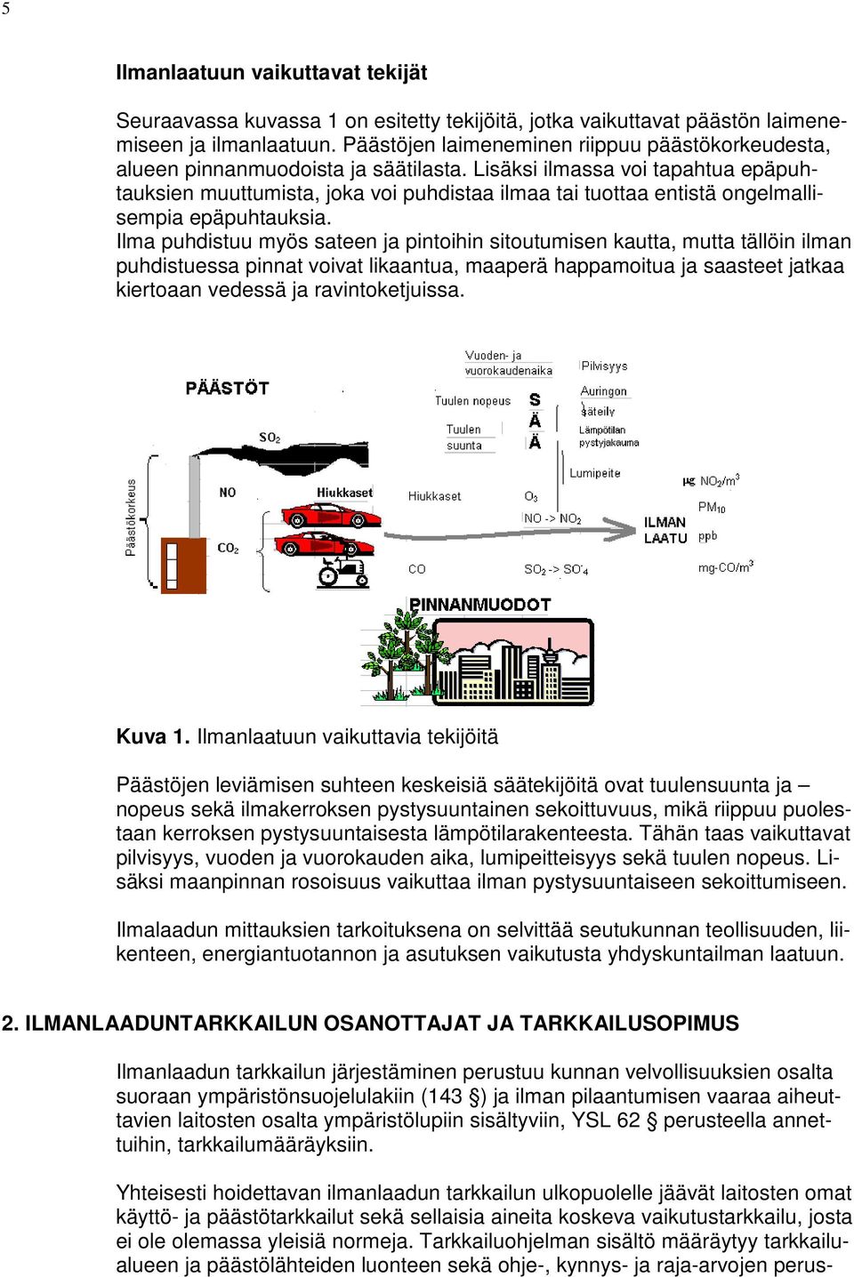 Lisäksi ilmassa voi tapahtua epäpuhtauksien muuttumista, joka voi puhdistaa ilmaa tai tuottaa entistä ongelmallisempia epäpuhtauksia.