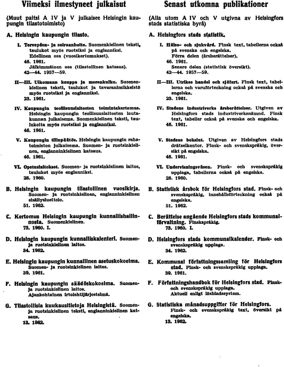 taulukot Ja tavaranimikkelstö myös ruotsiksi ja englanniksi. 8. 96. V. Kaupungin teodisuuslauosten tomntakertomus. Helsingin kaupungin teollisuuslaitosten lautakunnan Julkaisema.