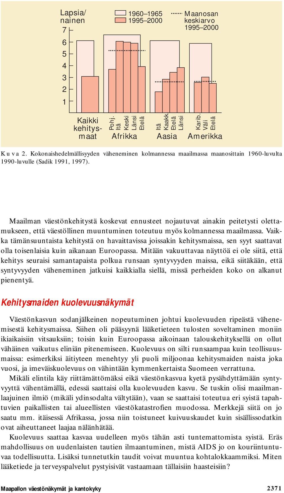 Maailman väestönkehitystä koskevat ennusteet nojautuvat ainakin peitetysti olettamukseen, että väestöllinen muuntuminen toteutuu myös kolmannessa maailmassa.