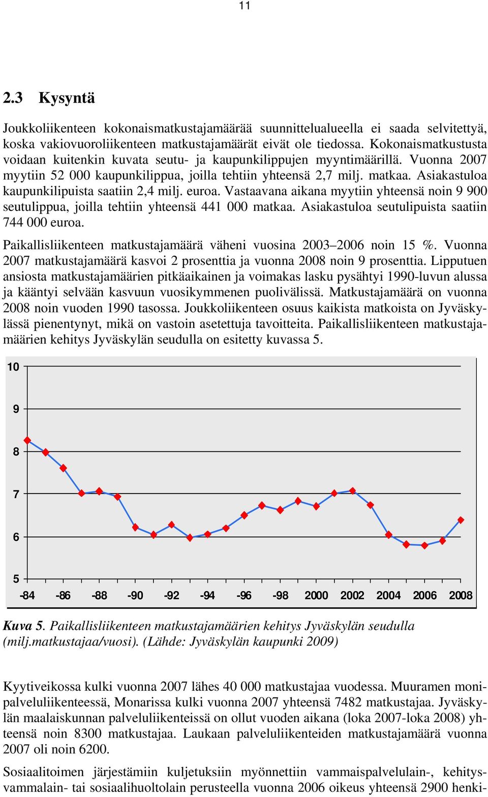Asiakastuloa kaupunkilipuista saatiin 2,4 milj. euroa. Vastaavana aikana myytiin yhteensä noin 9 900 seutulippua, joilla tehtiin yhteensä 441 000 matkaa.