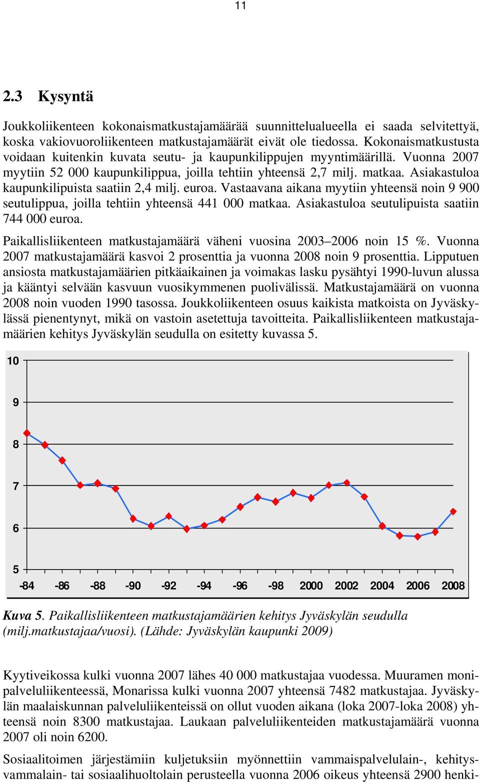 Asiakastuloa kaupunkilipuista saatiin 2,4 milj. euroa. Vastaavana aikana myytiin yhteensä noin 9 900 seutulippua, joilla tehtiin yhteensä 441 000 matkaa.